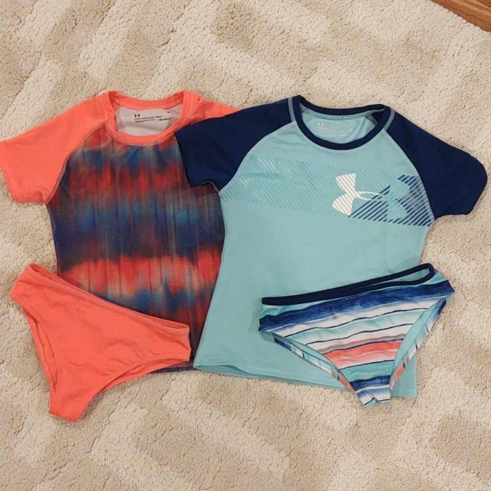 2 girls bathing suits